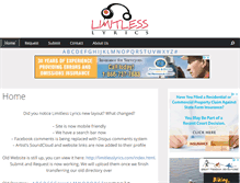 Tablet Screenshot of limitlesslyrics.com